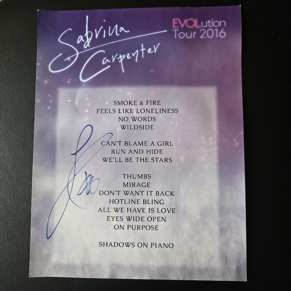 Sabrina Carpenter Evolution Tour 2016 Poster